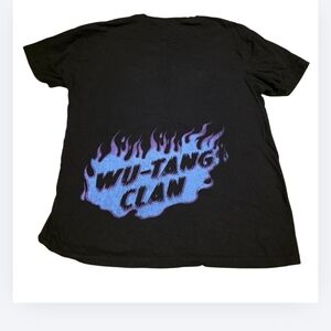 Wu-Tang Clan Short Sleeve Graphic Tee - Black with Purple/Blue Flame
